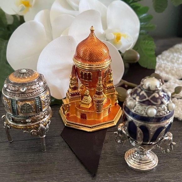 SET OF 3 TRINKET EGGS - Picture 2 of 3